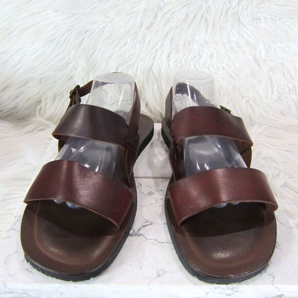 Mercanti Fiorentini Double Strap Leather Sandals Men\'s Size 11 M Brown Italy main image 7